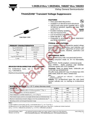 1.5KE100C-E3/1 datasheet  